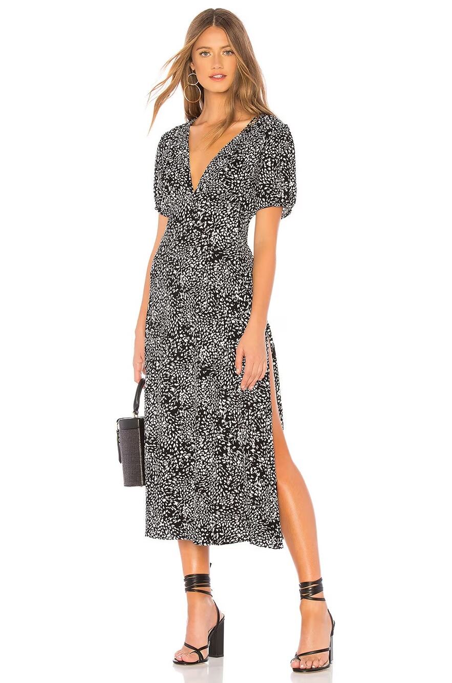 Free People Looking For Love Boho Midi Dress Casual Cottagecore Summer Garden 2